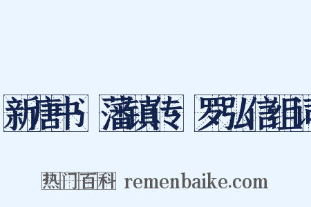 新唐书·藩镇传·罗弘信组词是什么意思的图片